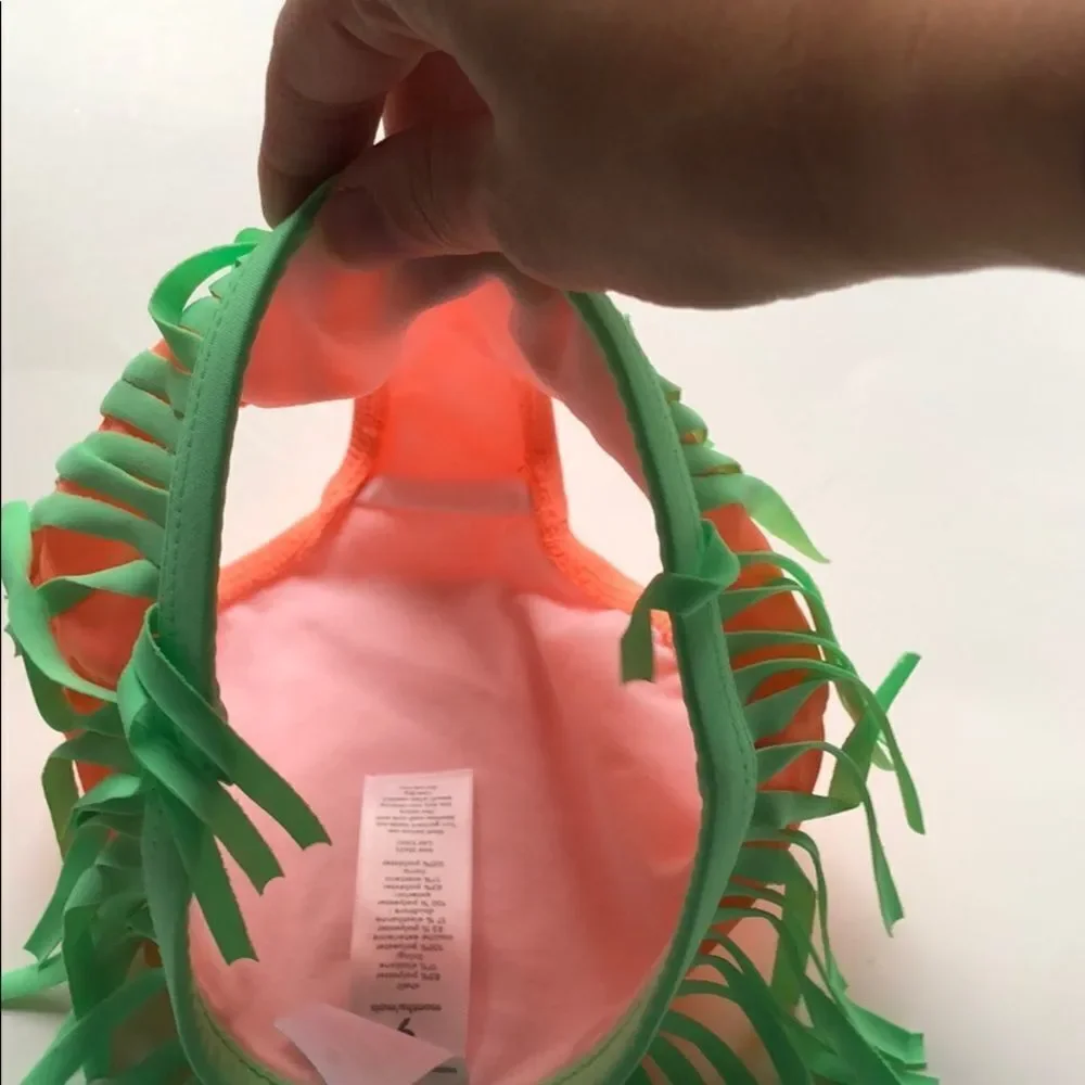 🍭*6/$30* Carter’s baby girl's pink floral fringe two-piece swimsuit- 9m